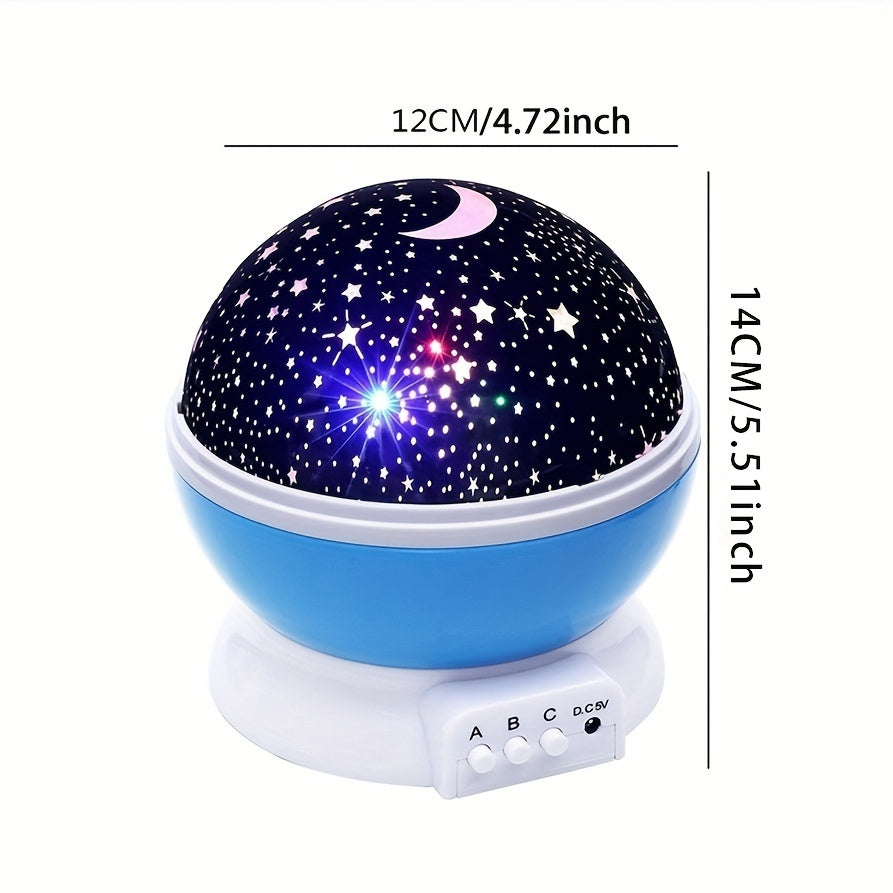 StarryDream - Lampa nocna z gwiazdami z 12 kolorami i rotacją 360°