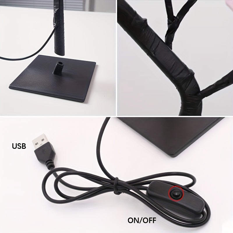 RozenLicht - Lampa Stołowa LED z USB, Oświetlenie Nastrojowe