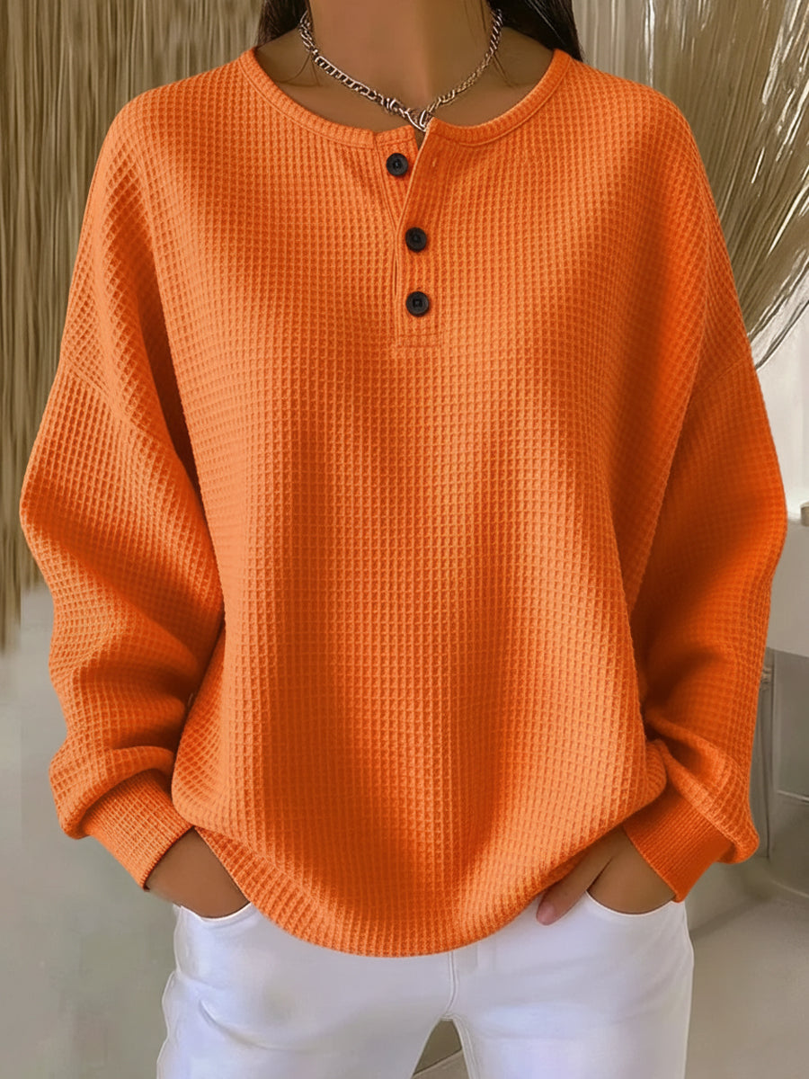 Arvette | Avslappnad Henley Sweatshirt