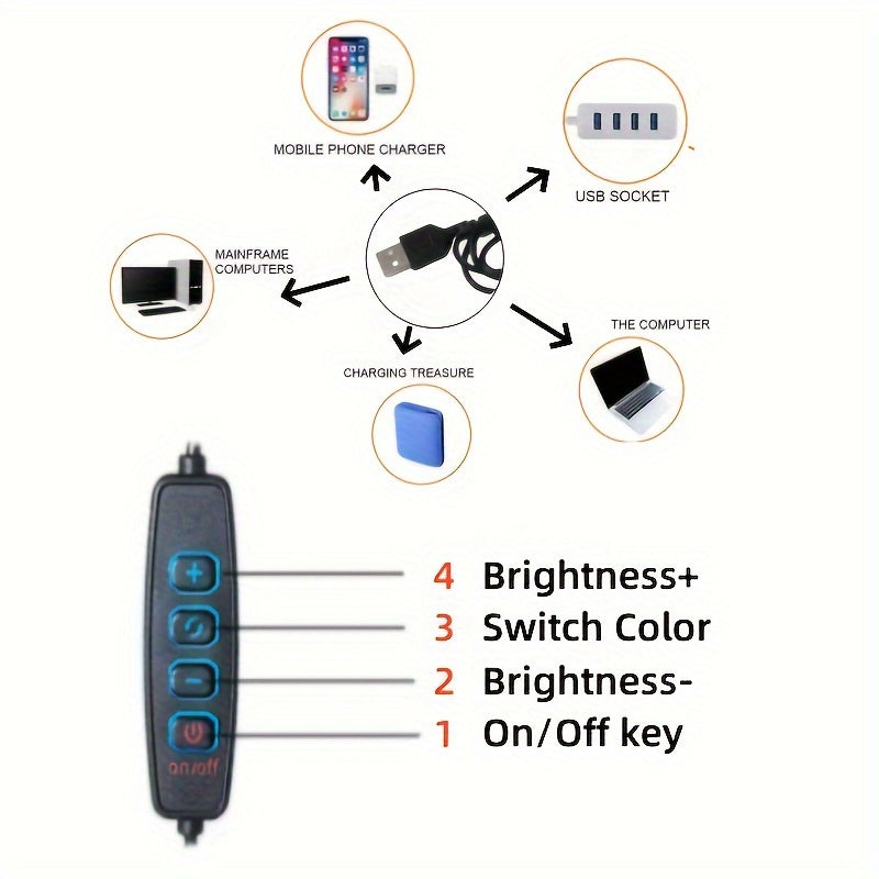 ModernLight - USB Lampa Stołowa Dimmable LED Design
