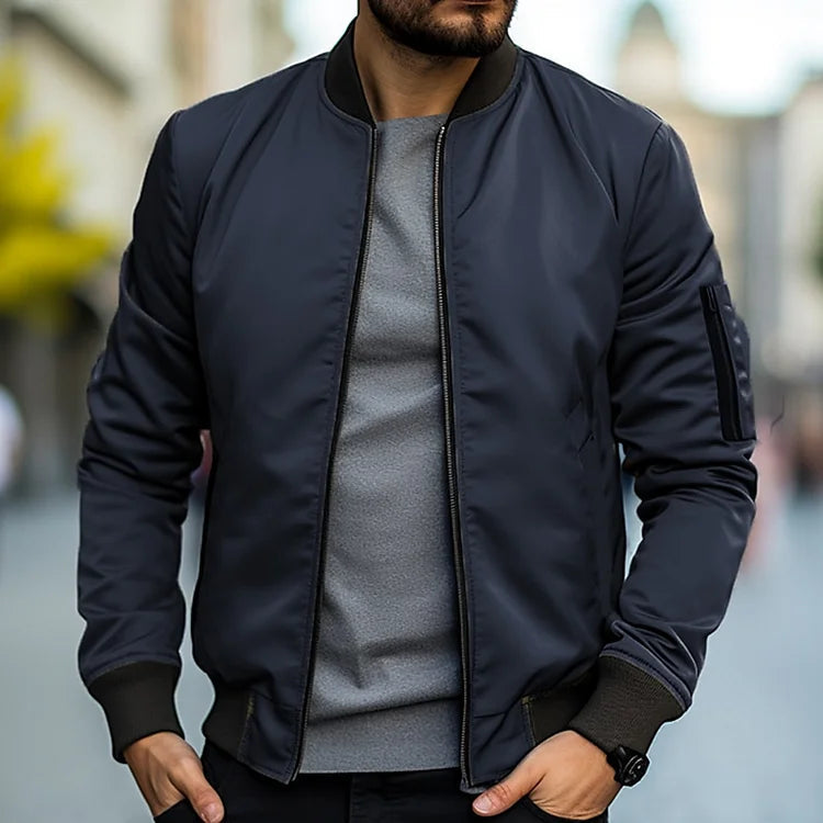 Kurtka Bomber Męska Klasyczna Regular Fit Wygodny Krój