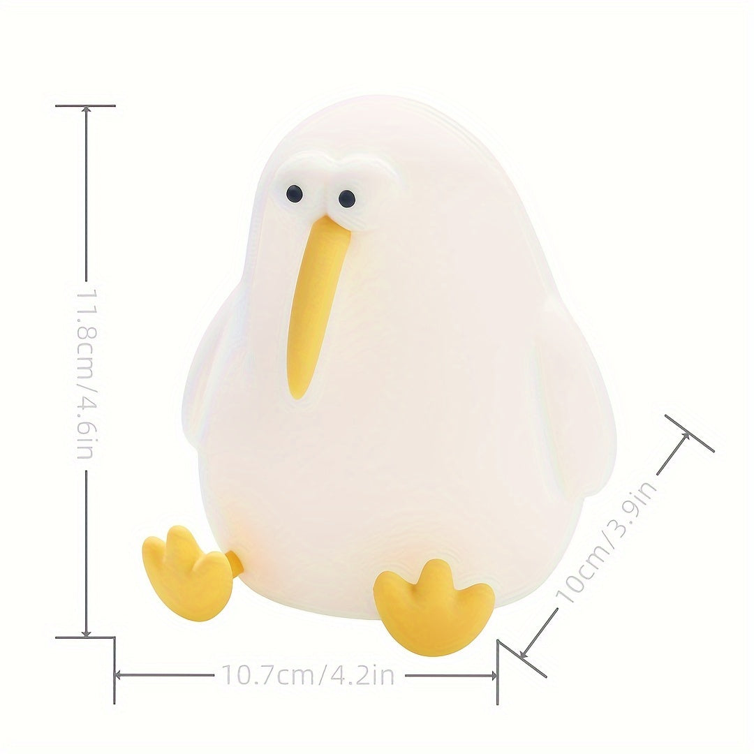 KiwiGlow - Lampka nocna KiwiBird LED, ładowana przez USB z dotykowym czujnikiem ściemniania