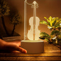 MuziekLamp - 3D Iluzja Cello LED Lampa Stołowa