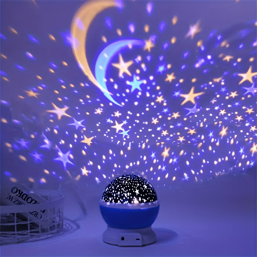 StarryDream - Lampa nocna z gwiazdami z 12 kolorami i rotacją 360°
