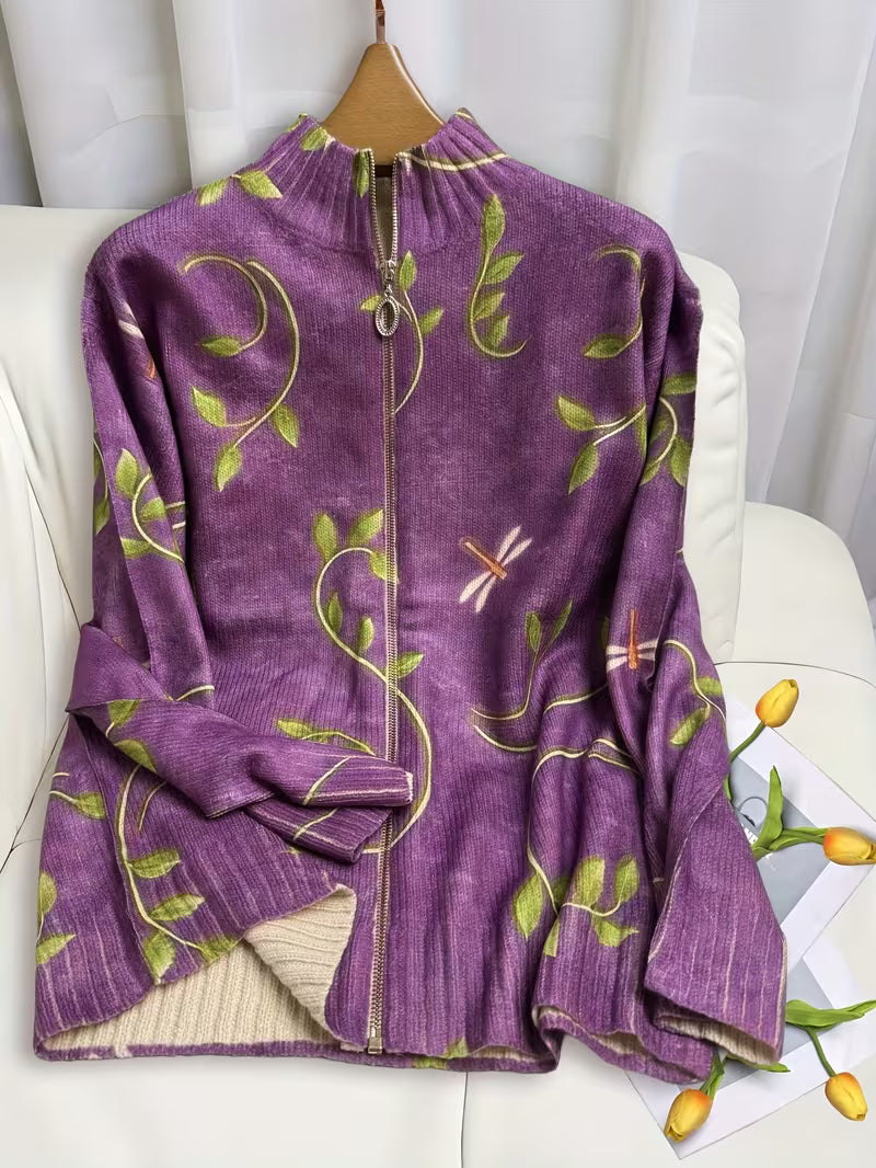 Merrow | Dragonfly Vine Zip Cardigan