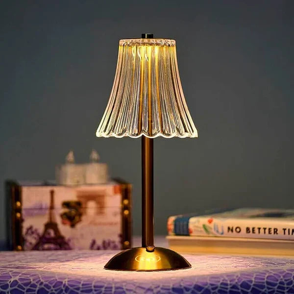 GlowFusion - Kryształowa Bezprzewodowa Lampa Stołowa