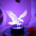 EagleLight - 3D LED Nocna Lampa z Dotykowym Sterowaniem, 7 Kolorów USB Lampka Stołowa