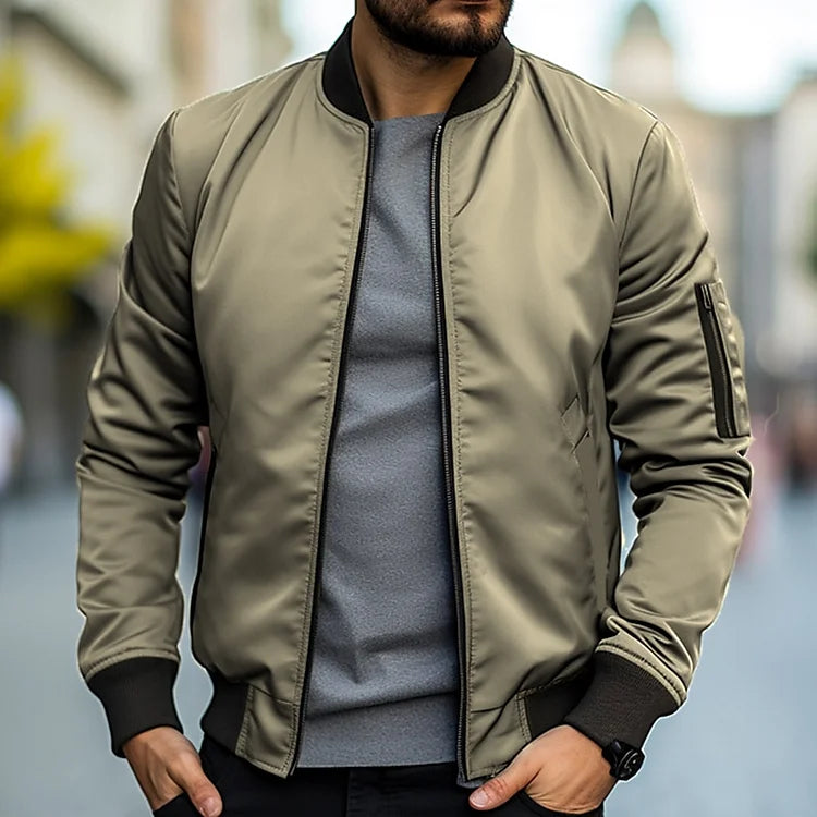 Kurtka Bomber Męska Klasyczna Regular Fit Wygodny Krój