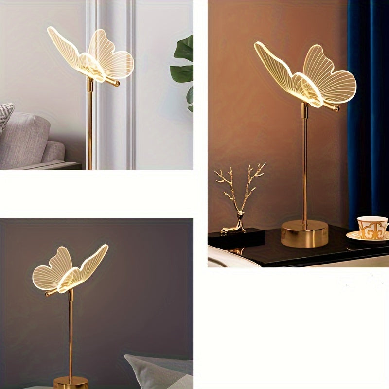 LumiButterfly - Lampa stołowa z napędem USB w kształcie motyla, artystyczna lampa LED nocna