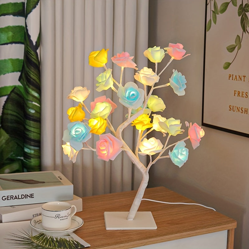RozenLicht - Lampa Stołowa LED z USB, Oświetlenie Nastrojowe