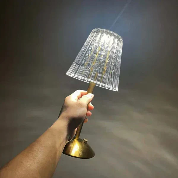 GlowFusion - Kryształowa Bezprzewodowa Lampa Stołowa
