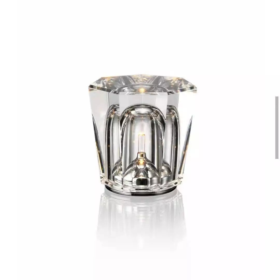 CrystalGlow - Bezprzewodowa Kryształowa Lampa Stołowa z Oświetleniem LED