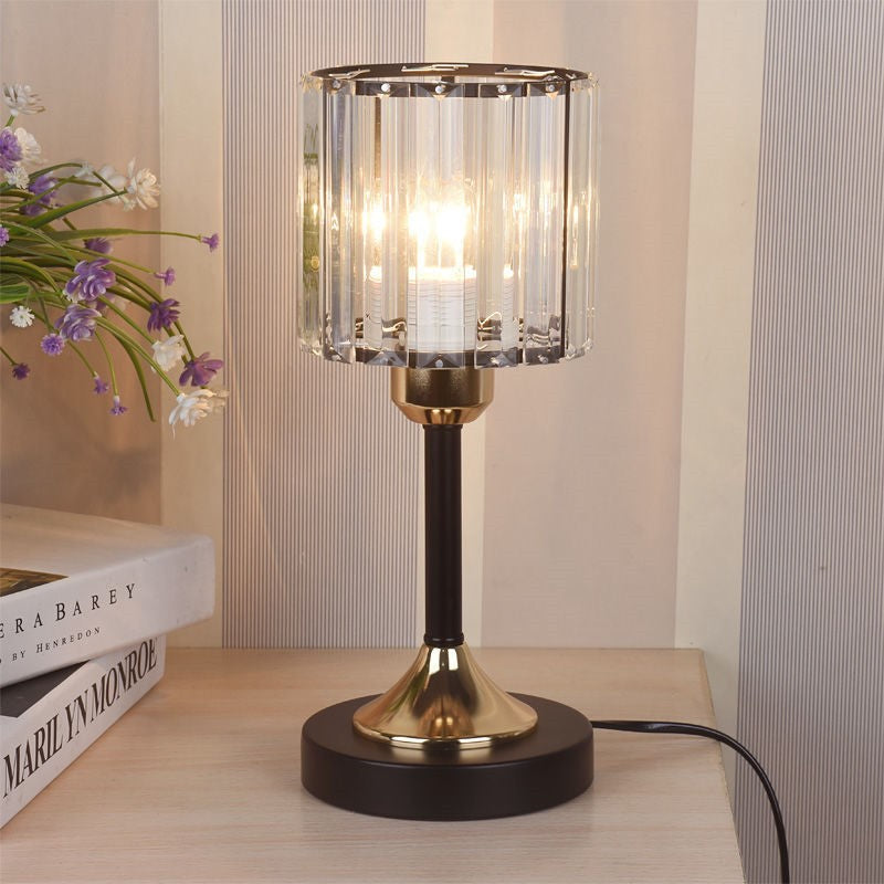 LumiGlow - Kryształowa Lampa Stołowa z Przyciemnialnym Światłem LED