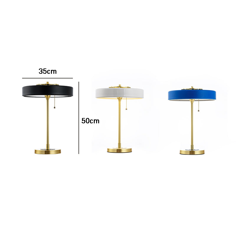 RetroGlow - Lampa Biurkowa w Stylu Vintage, Mosiężna Lampa Stołowa