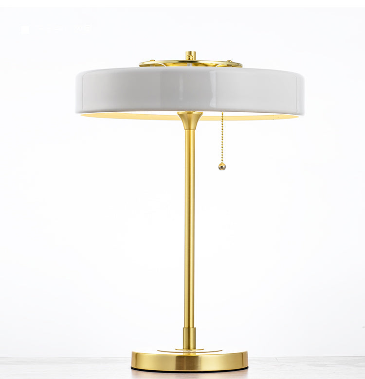 RetroGlow - Lampa Biurkowa w Stylu Vintage, Mosiężna Lampa Stołowa