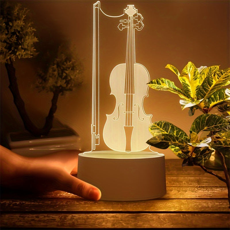 MuziekLamp - 3D Iluzja Cello LED Lampa Stołowa