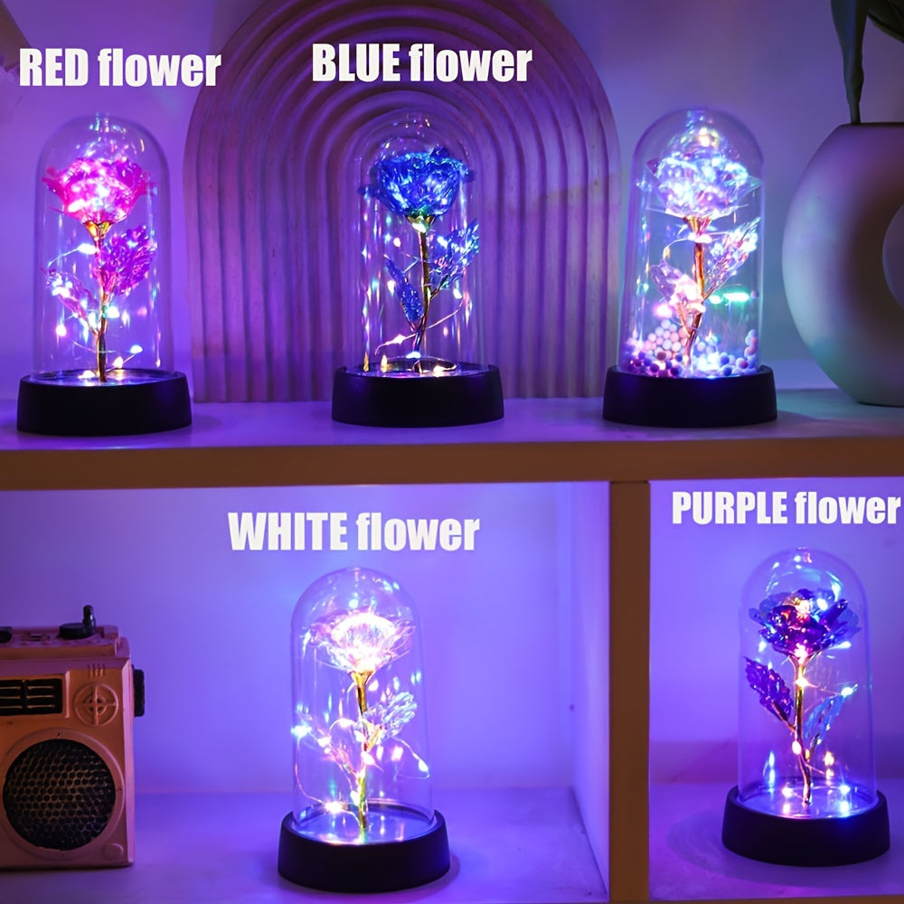 GoldenRose - Elegancka Lampa w Kształcie Róży na Prezenty i Dekorację