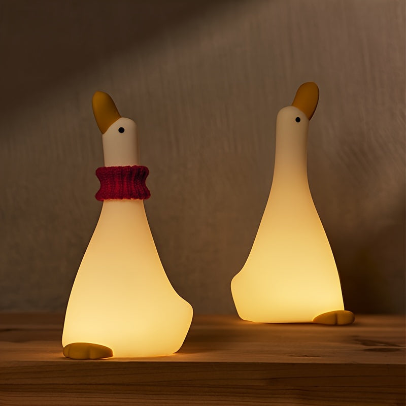 DreamDuck - Silikonowa Lampka Nocna z USB, Ładowana Dotykowym Sensorem i 3 Poziomami Jasności