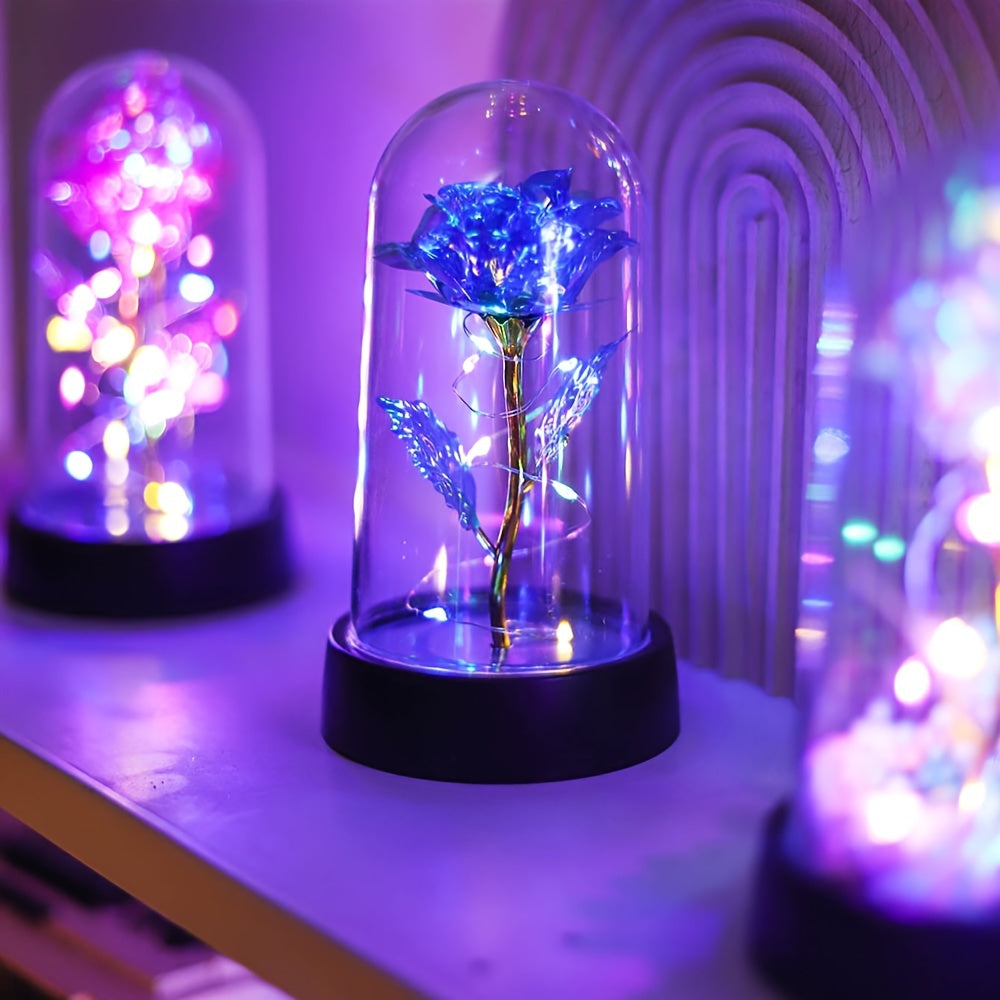 GoldenRose - Elegancka Lampa w Kształcie Róży na Prezenty i Dekorację