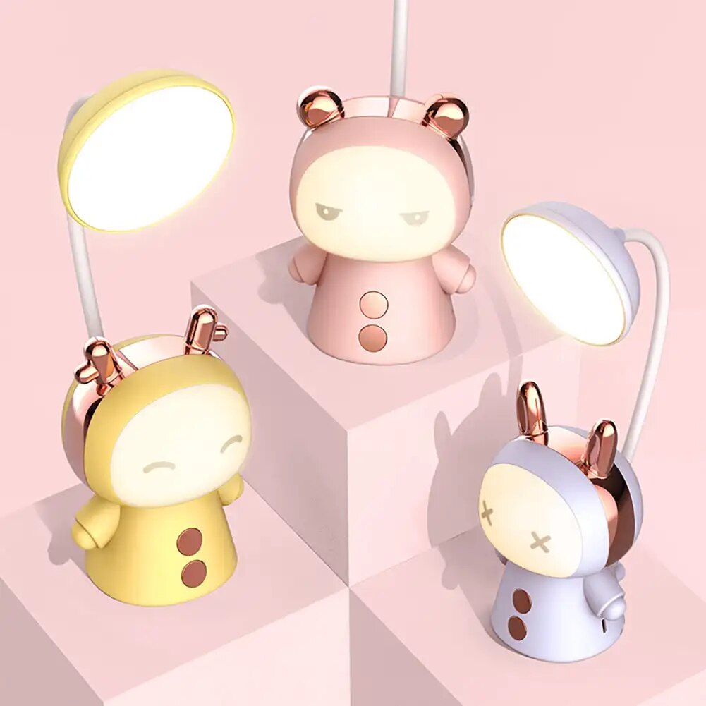 GlowKids - Lampa Stołowa LED z Postaciami z Bajek dla Dzieci – Świecąca Lampka Nocna z Ładowaniem USB, Kreatywny Design