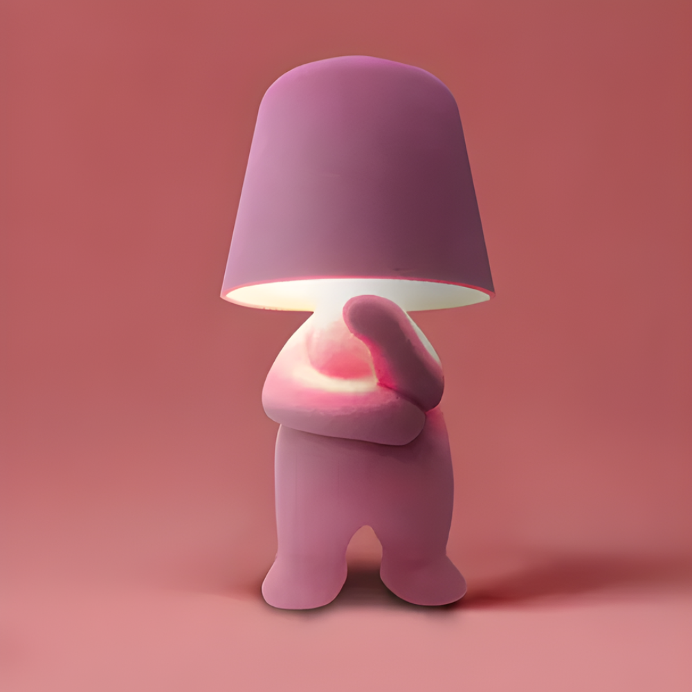 ThinkLuxe - Nowoczesna Lampa Stołowa LED z Podstawą z Sztucznej Żywicy
