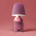 ThinkLuxe - Nowoczesna Lampa Stołowa LED z Podstawą z Sztucznej Żywicy