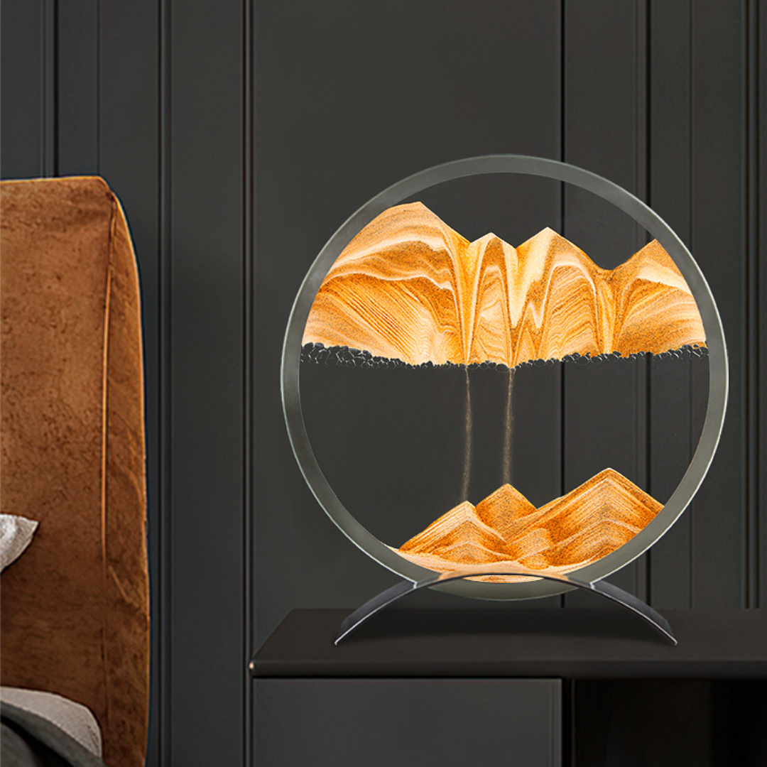 SandFlow - Lampa stołowa LED z ruchomymi piaskowymi wzorami do relaksu