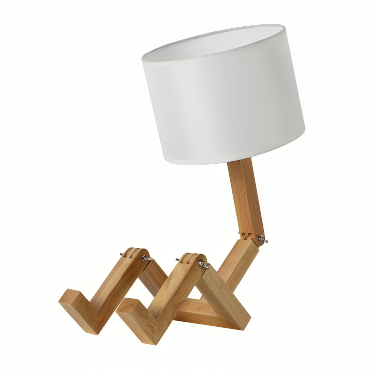 NordicLight - Skandynawska Lampa Stołowa z Półką na Książki