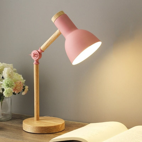 Drewniana Lampa LED do Pracy