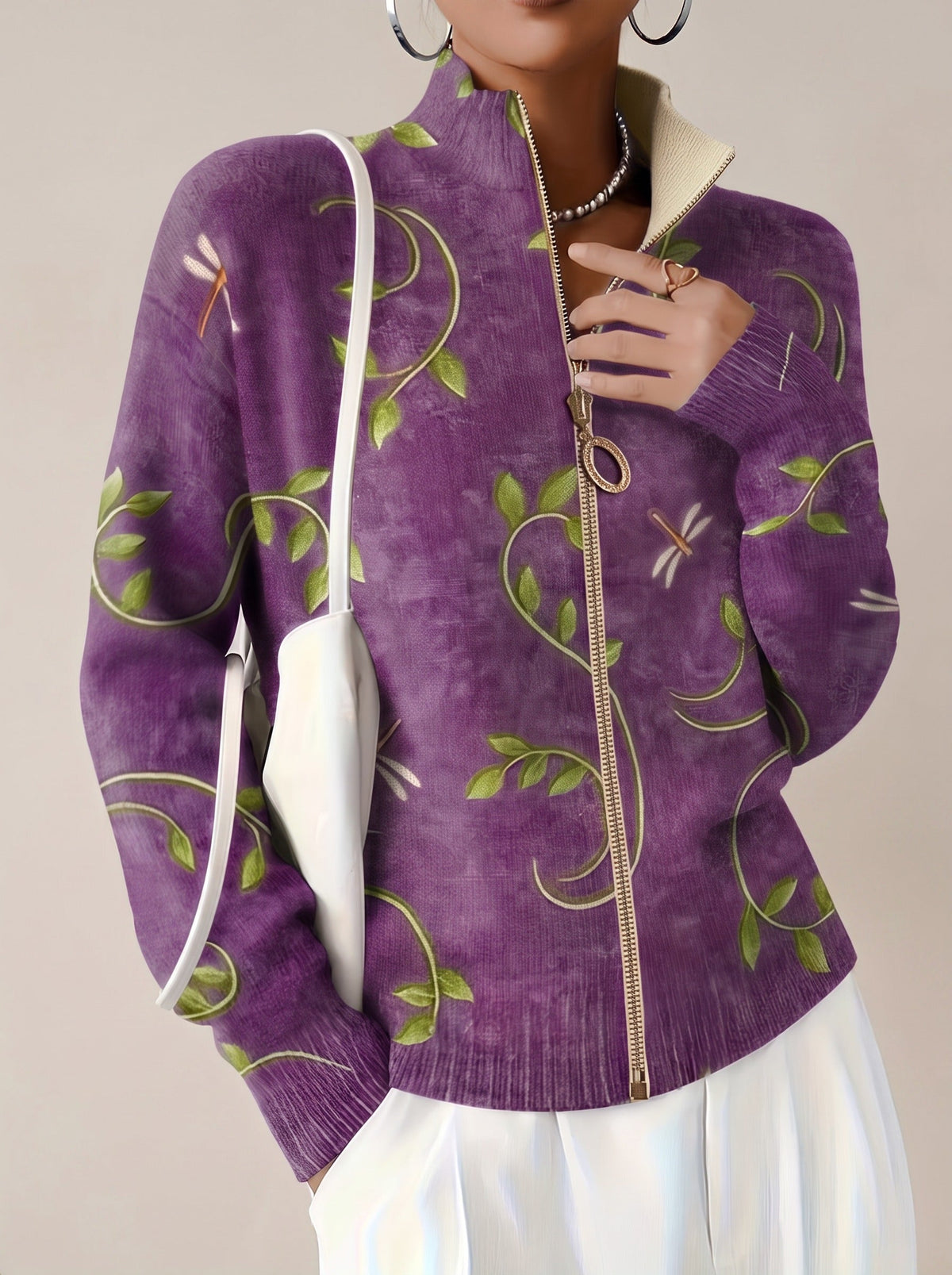 Merrow | Dragonfly Vine Zip Cardigan