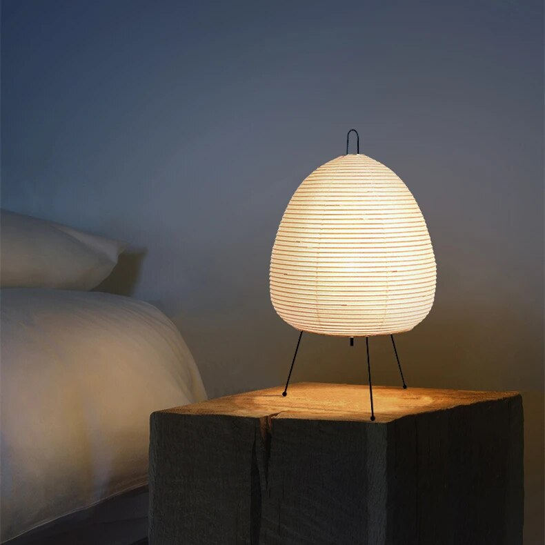 RadiantHue - Japońska Lampa Stołowa z Papieru Ryżowego