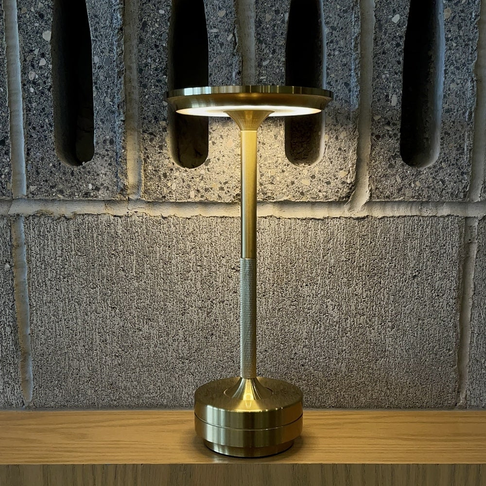Ambientowa Metaliczna Lampa Stołowa Bezprzewodowa