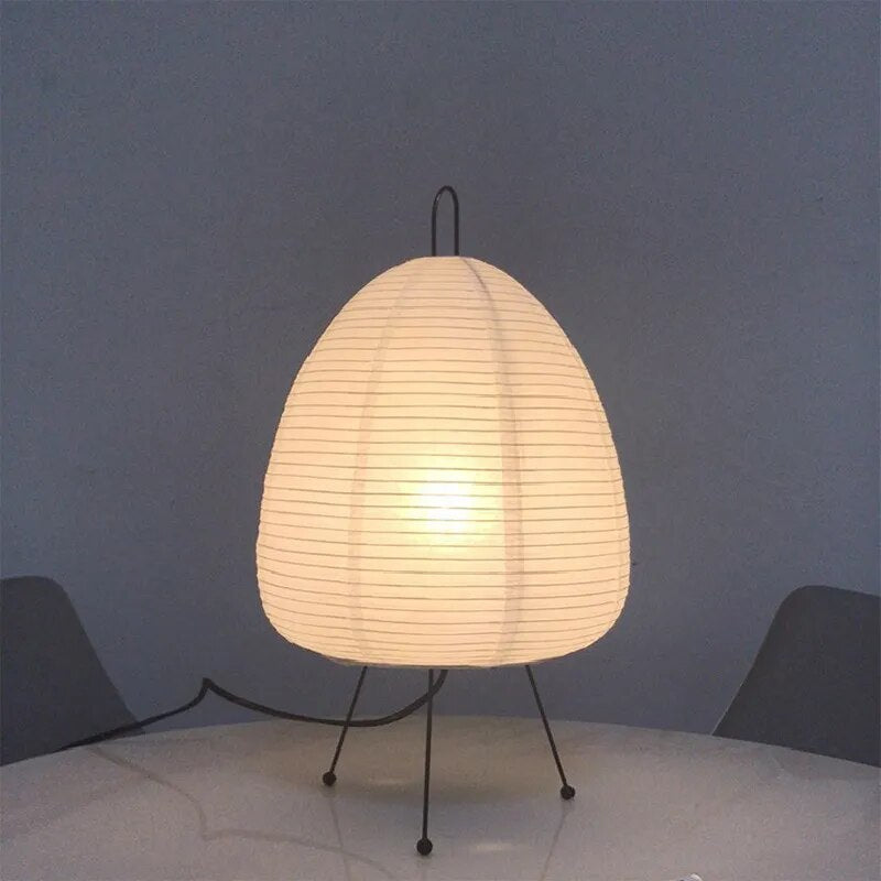 RadiantHue - Japońska Lampa Stołowa z Papieru Ryżowego