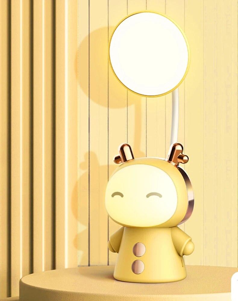 GlowKids - Lampa Stołowa LED z Postaciami z Bajek dla Dzieci – Świecąca Lampka Nocna z Ładowaniem USB, Kreatywny Design