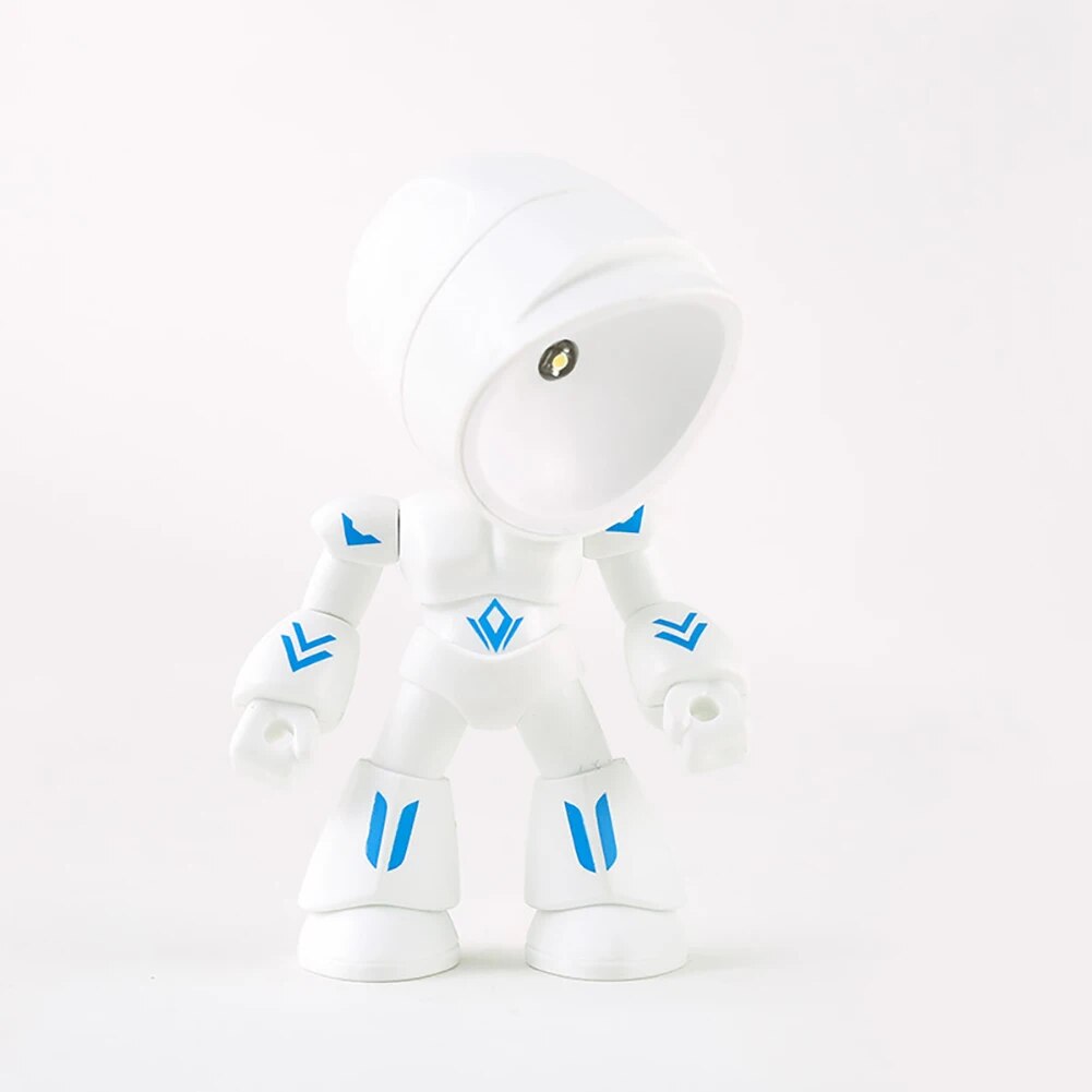 RoboGlow – Urocza Lampa Biurkowa w Kształcie Robota z LED do Pokoju Dziecięcego i Biura